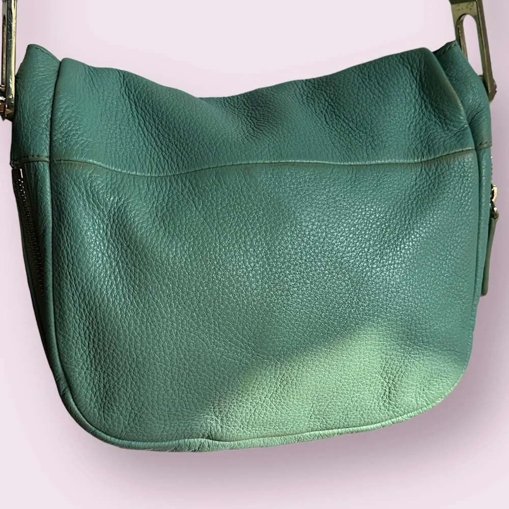 Vince Camuto Crossbody mint leather with zipper accents